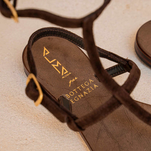 T SANDAL brown Suede