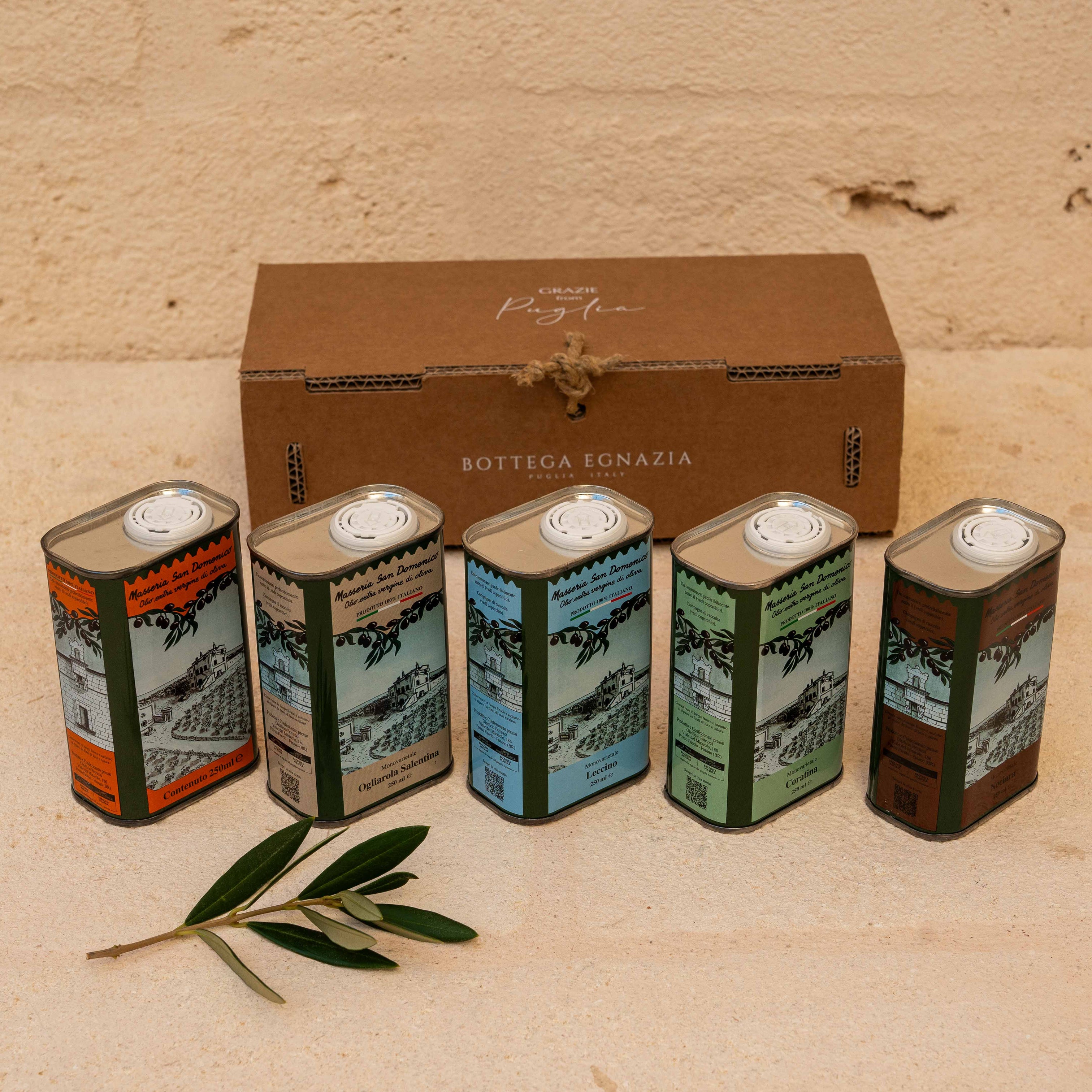 5 Varieties Extra Virgin Olive Oil Bundle – Bottega Egnazia