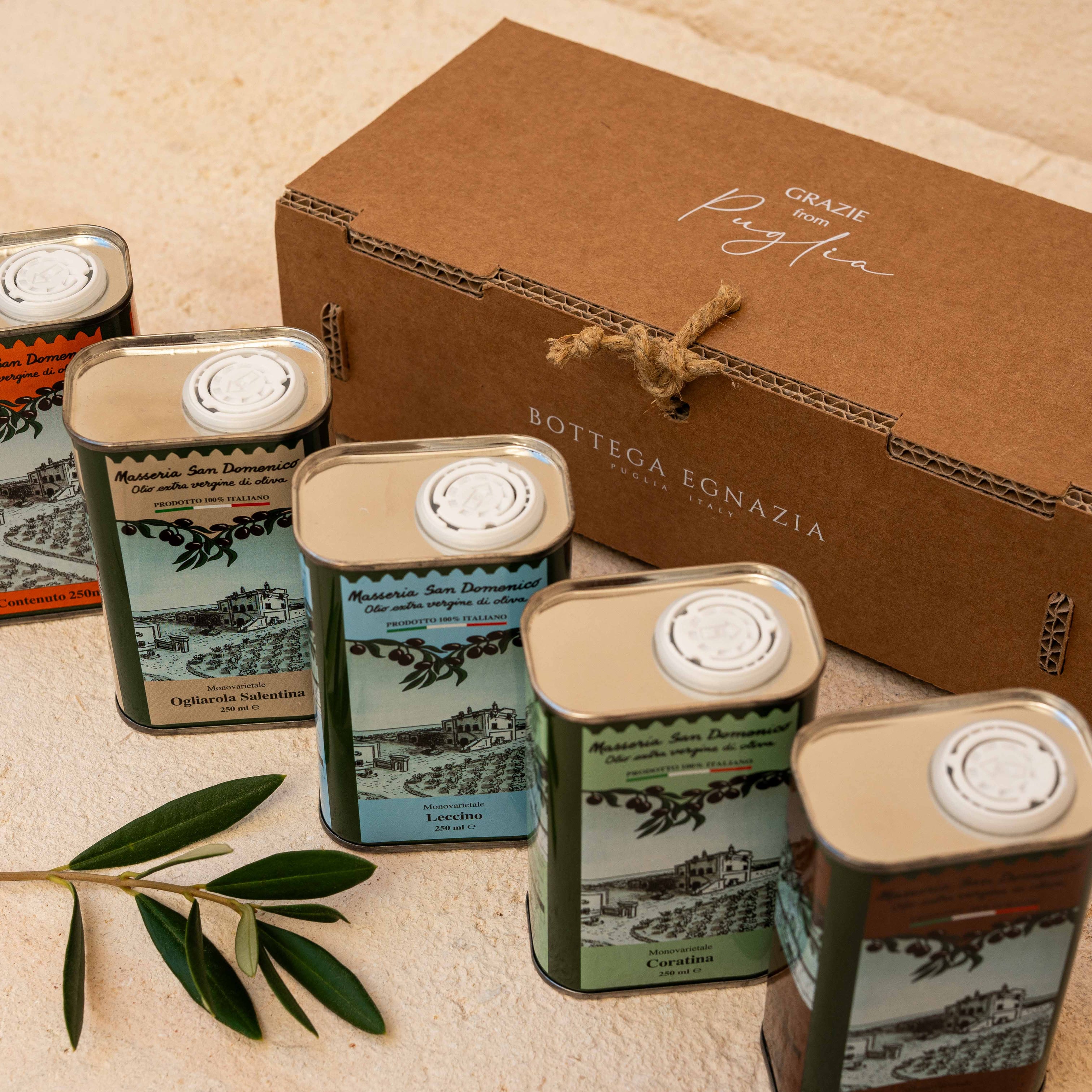 5 Varieties Extra Virgin Olive Oil Bundle – Bottega Egnazia