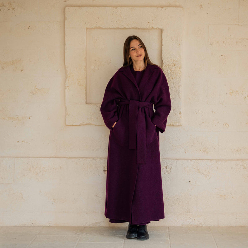 Edda Coat Aubergine