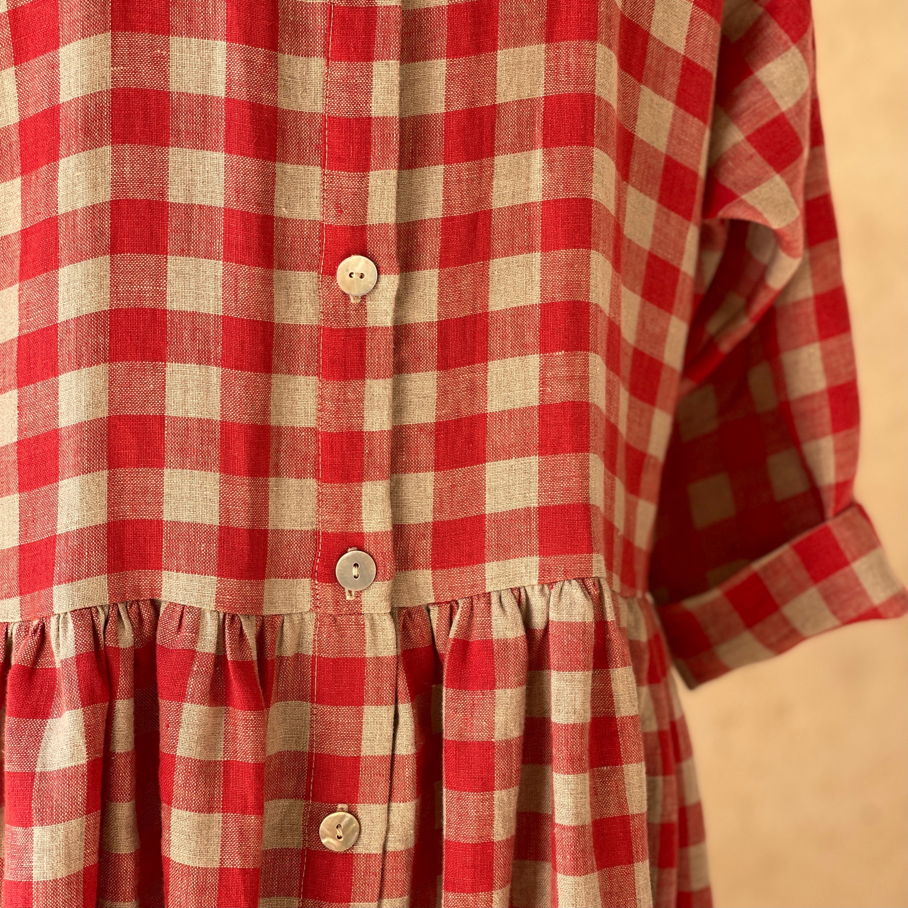 Luisa Dress Red Gingham – Bottega Egnazia